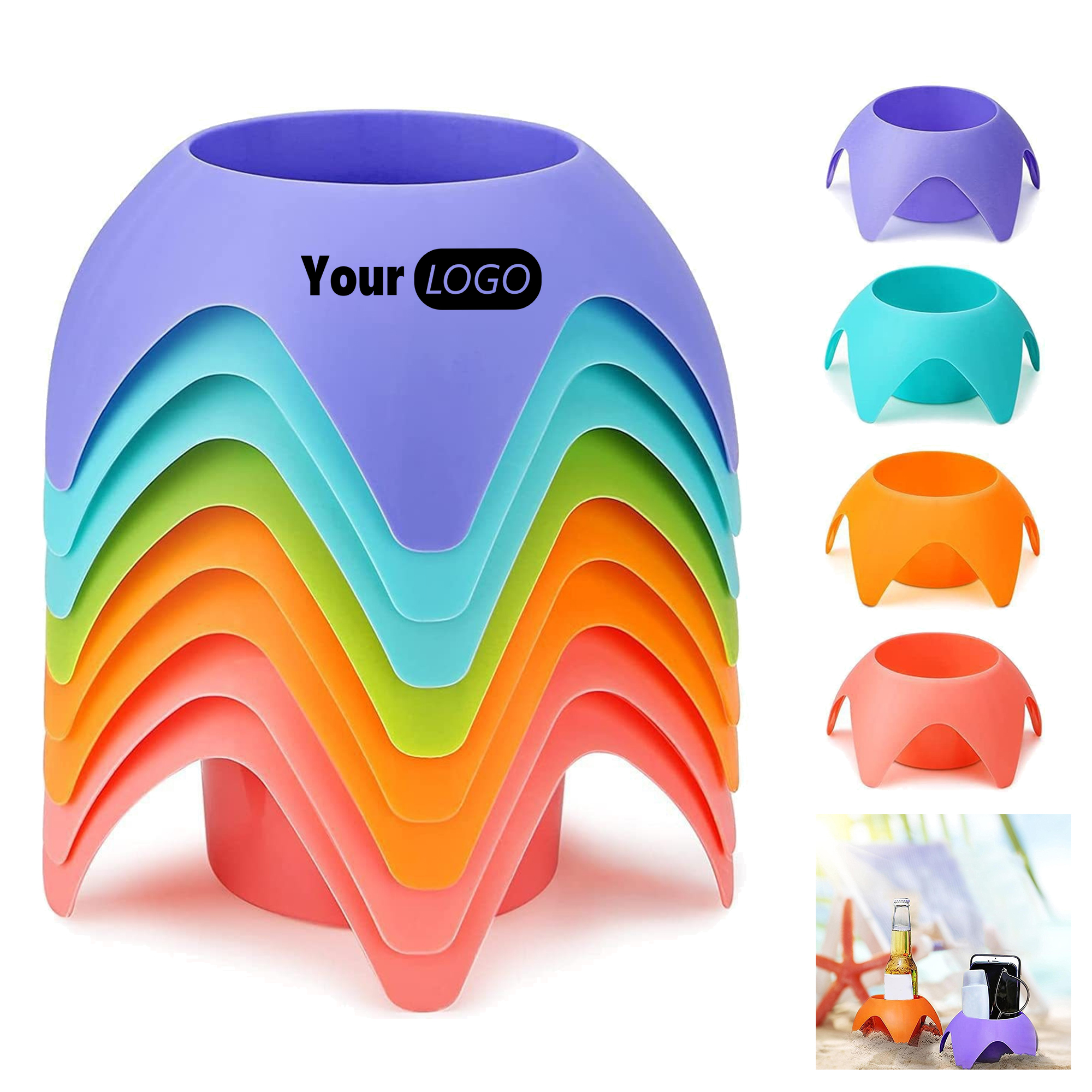 Multicolor Beach Drink Holder 8
