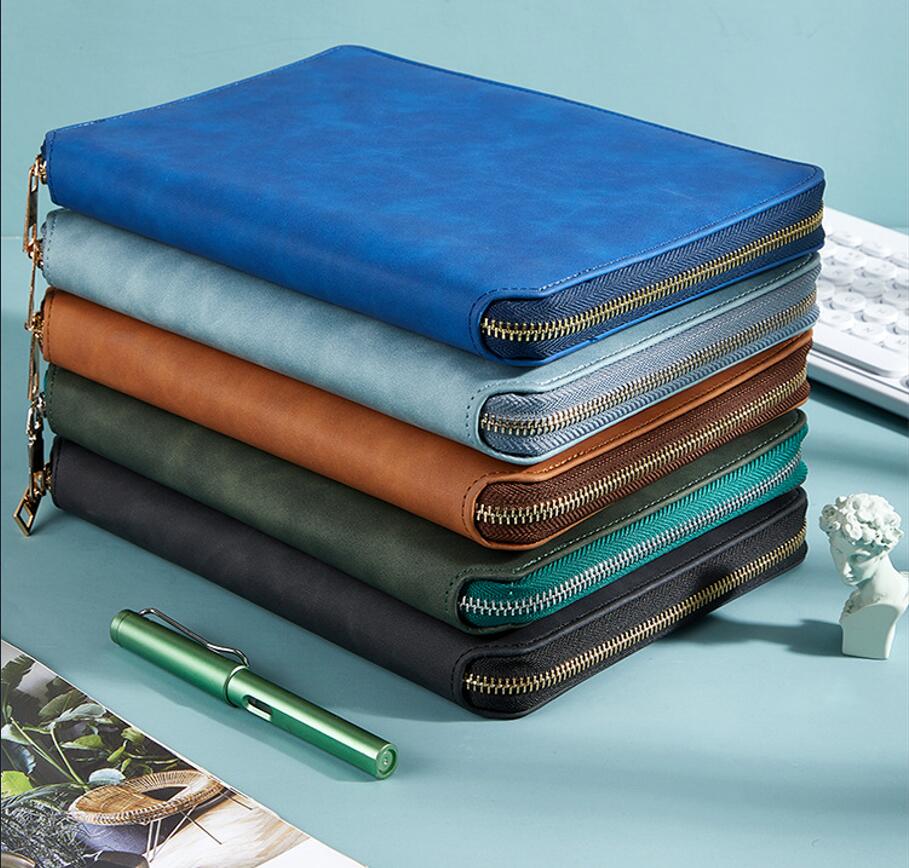 Pu Zipper Bag Loose-leaf Notebook 6