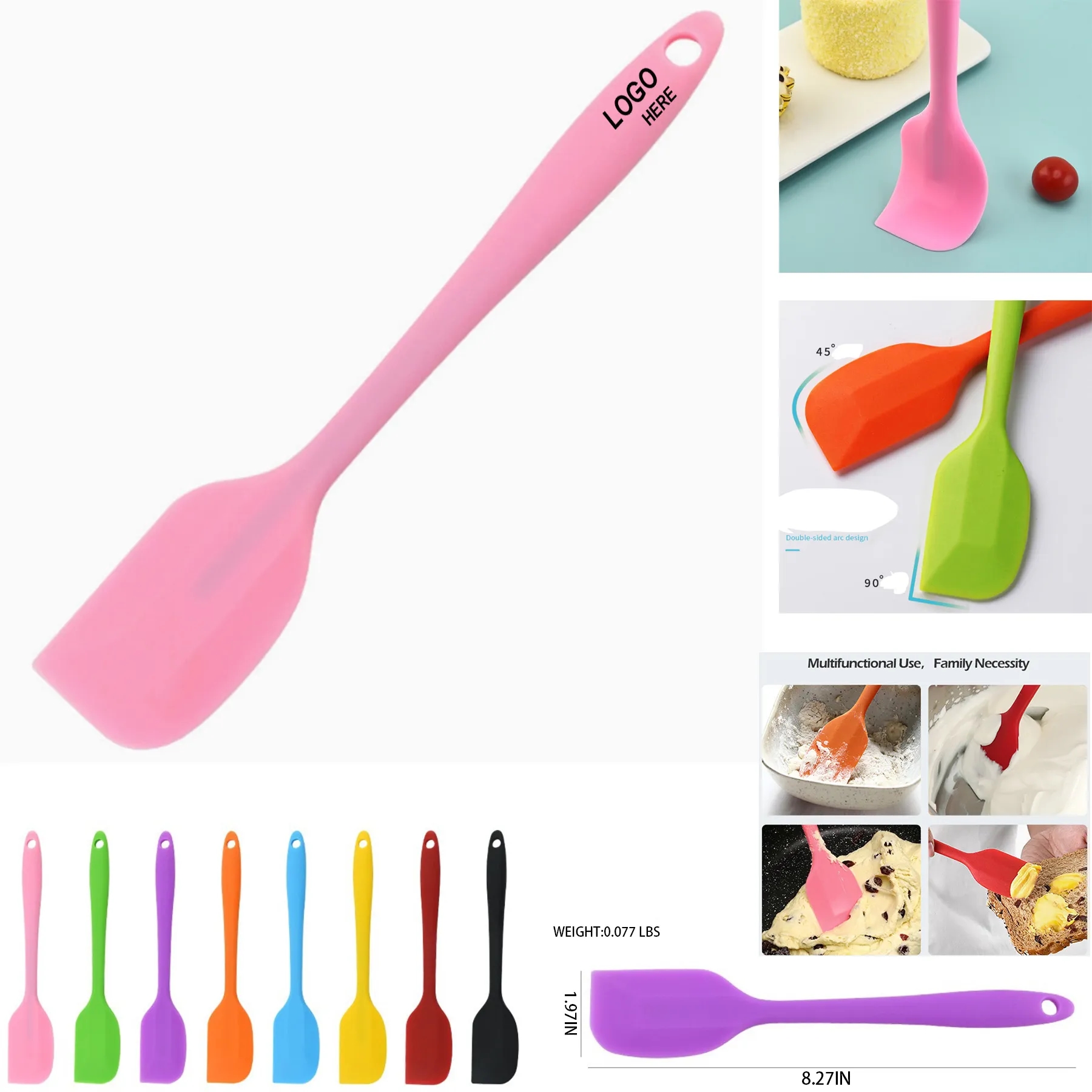 One-Piece Food-Grade Silicone Spatula 7
