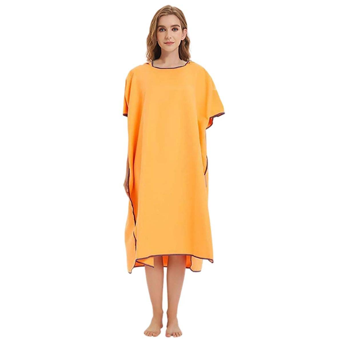 Solid Color Adult Poncho with Snap Button 9