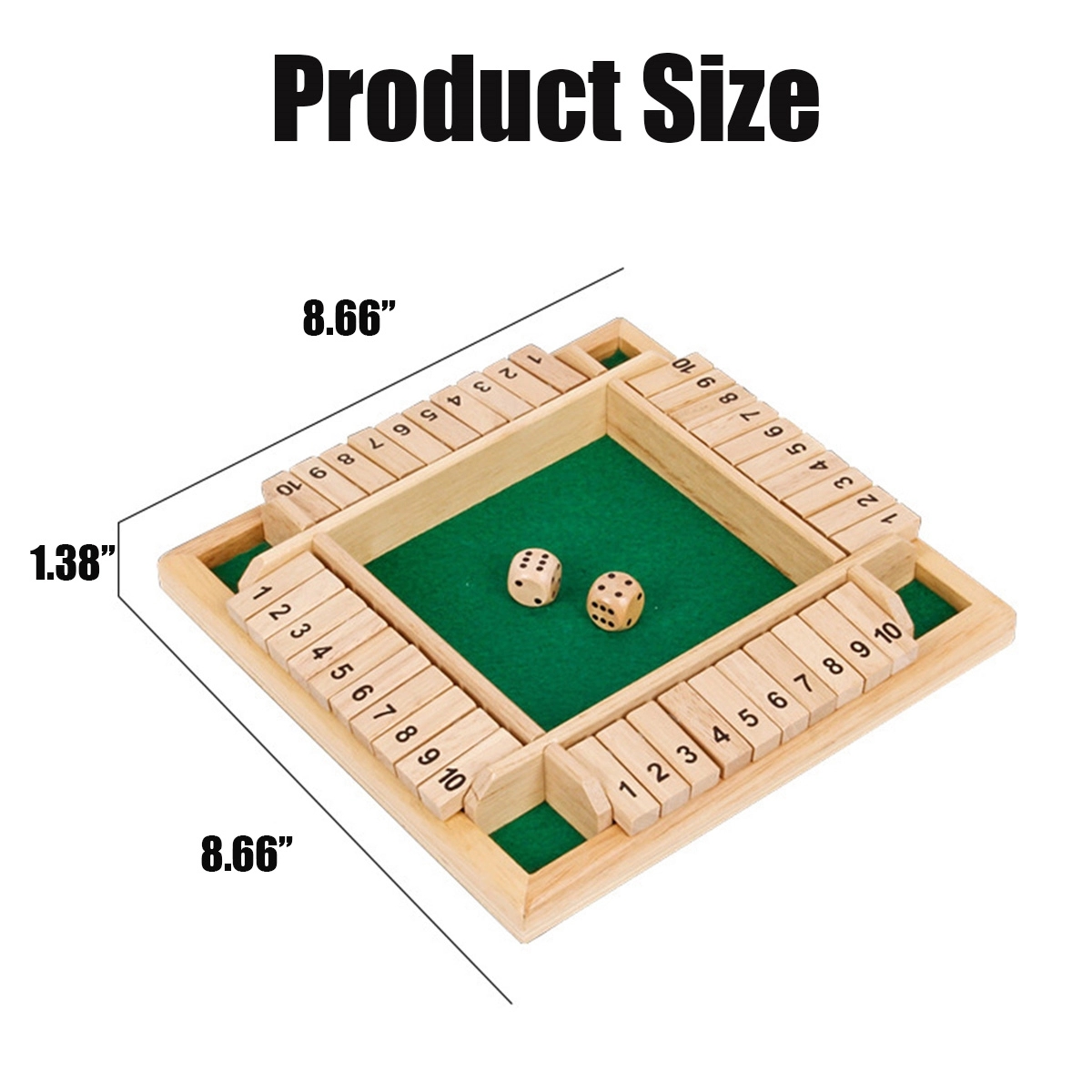 Shut The Box Wooden Board Game 4