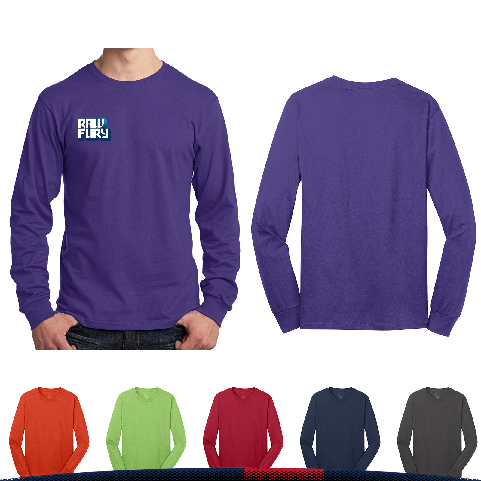 Port & Company® Men's Long Sleeve Cotton T-Shirts 2
