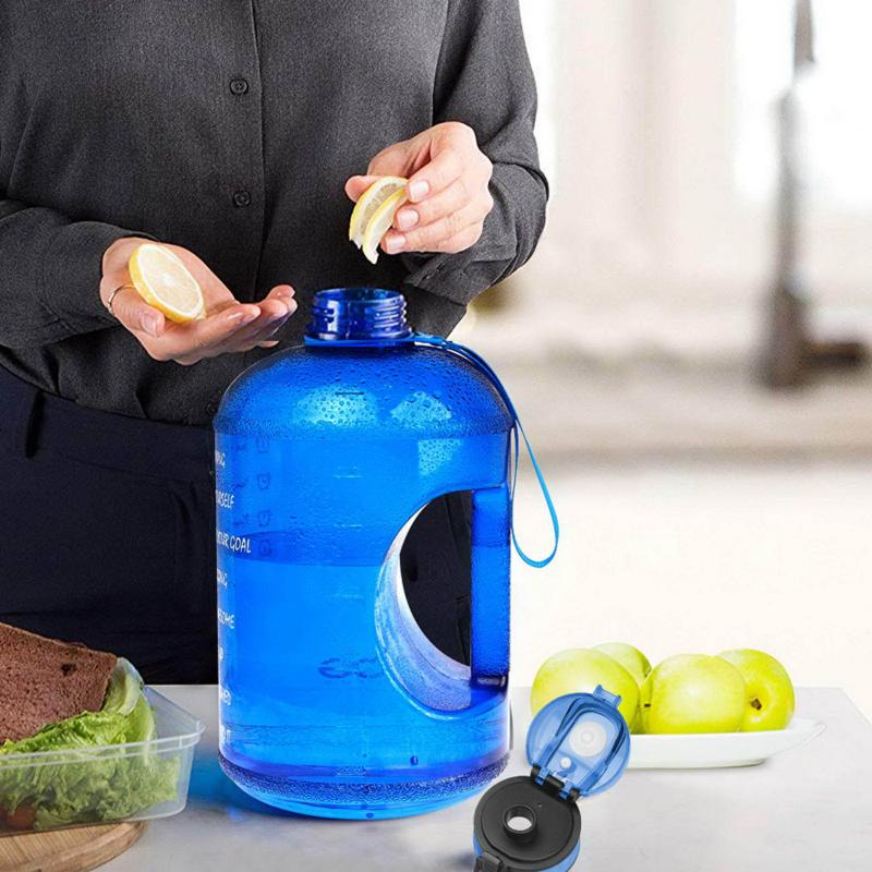 Large Capacity 1 Gallon Motivational Fitness Water Bottle w/Straw 3