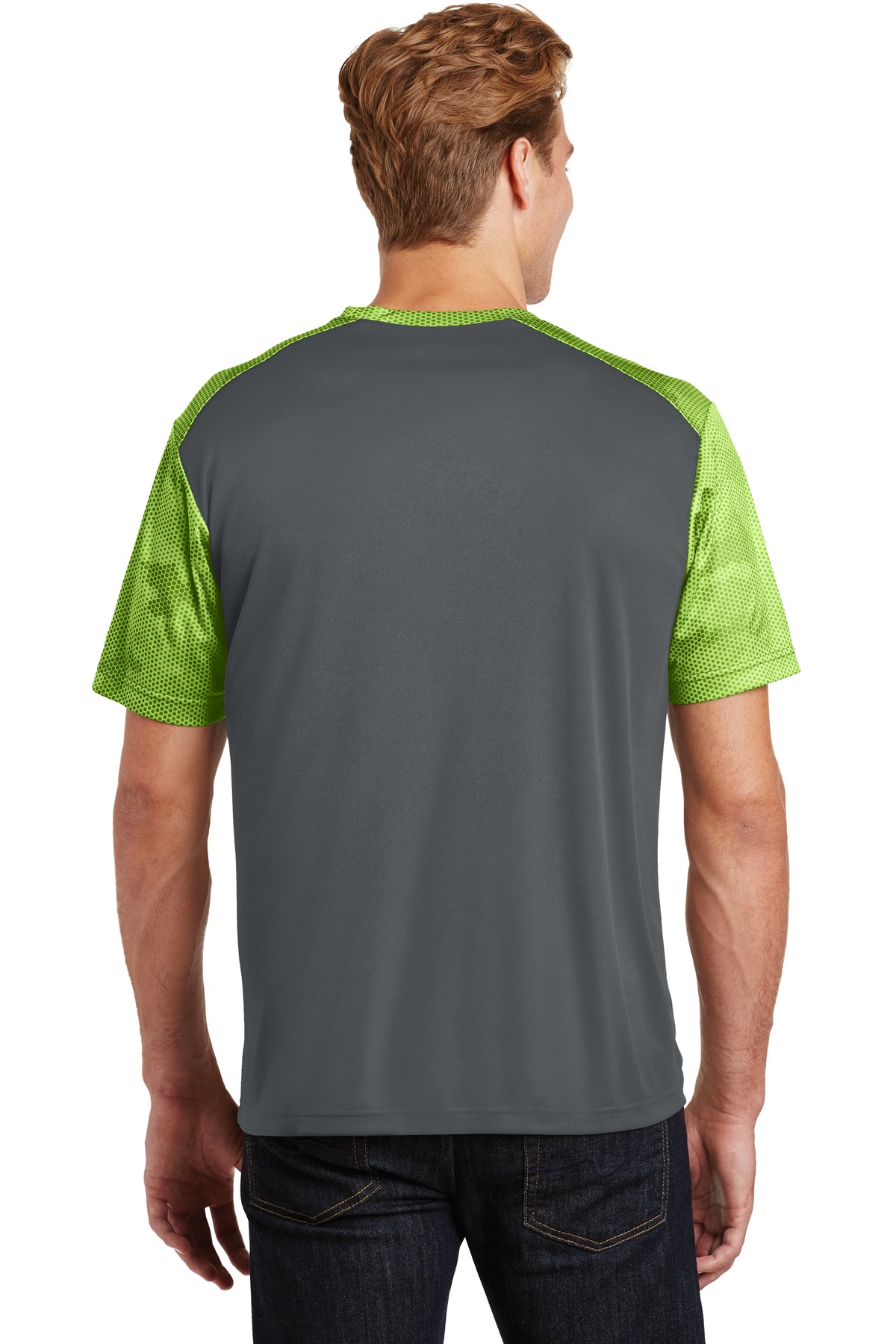 Sport-Tek CamoHex Colorblock Tee. ST371 18