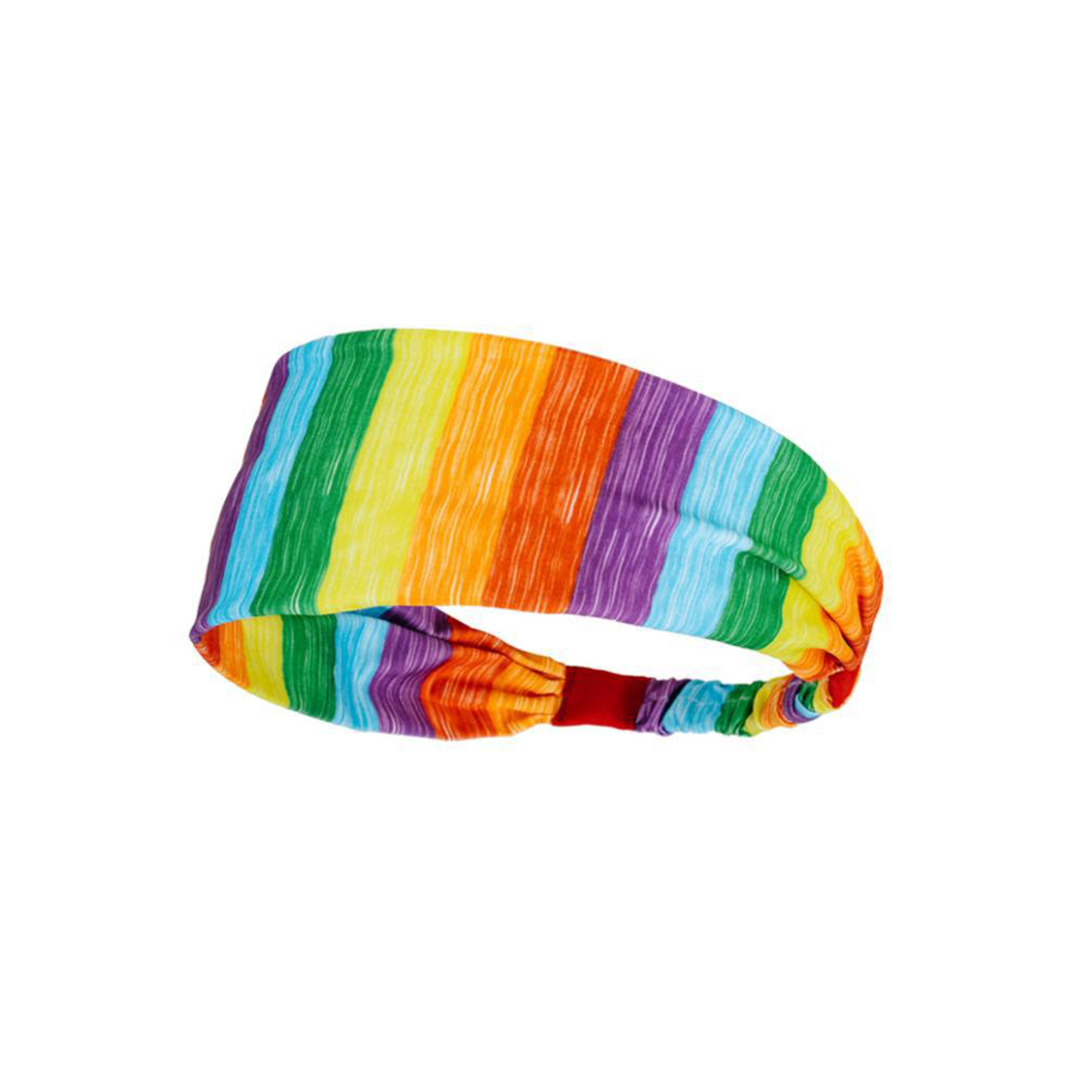 Polyester Rainbow Pride Elastic Headband 7