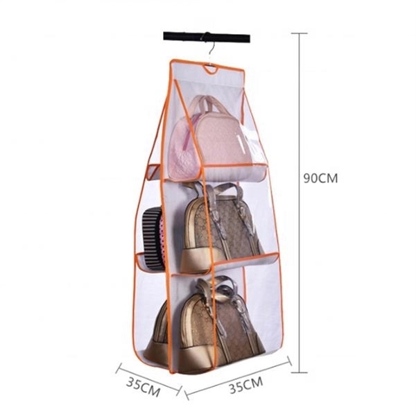 6 Pockets Transparent Dustproof Storage Bag 4