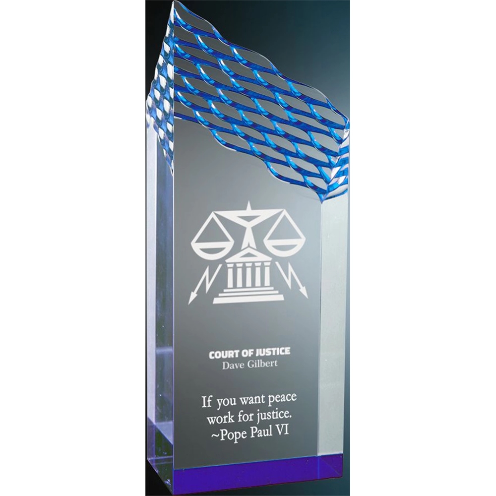 Blue Riptide Acrylic Award (3" x 8") 9
