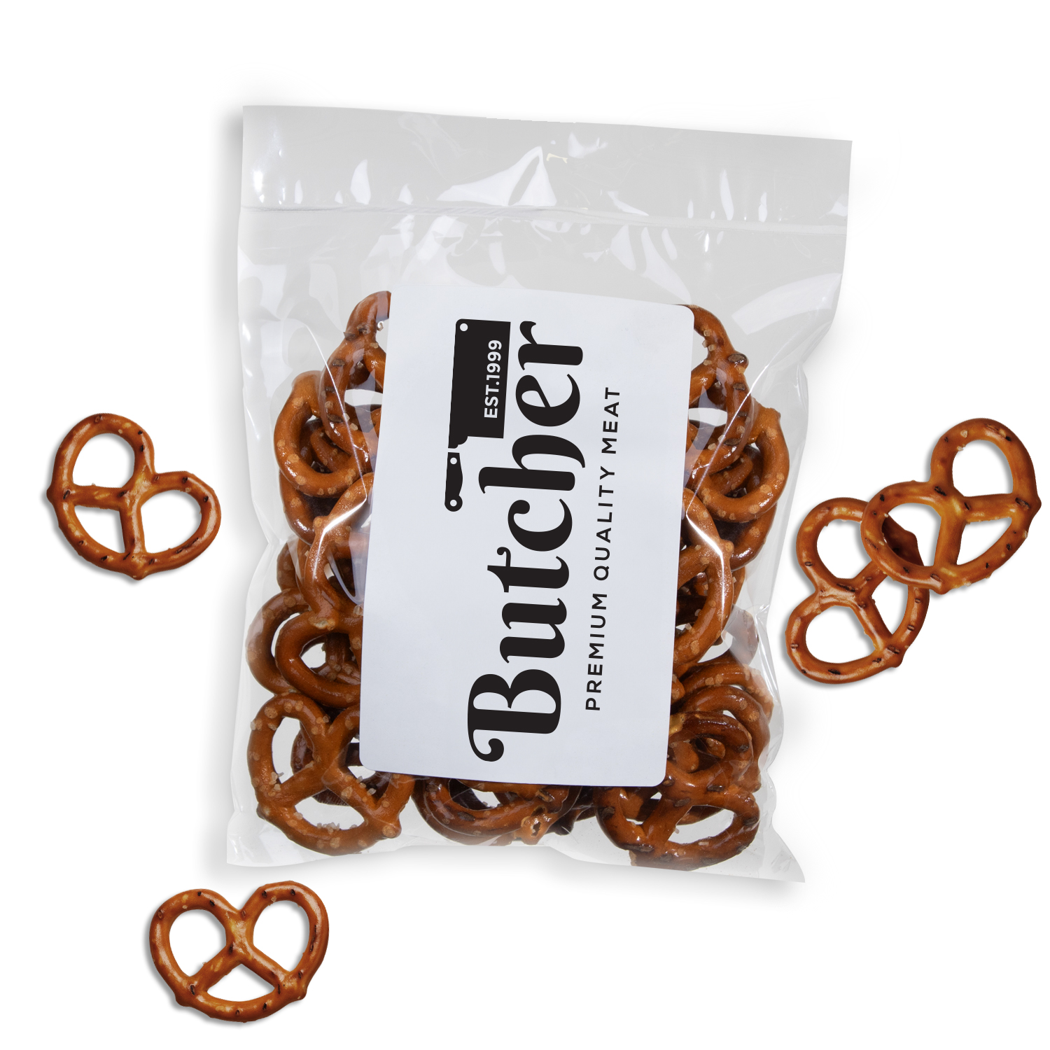1.8 oz. Salted Pretzels in Clear Bag 2