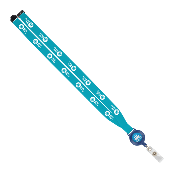 IMPORT 3/4" Polyester Lanyard with Retractable Badge Reel and IPH7 back of neck convenience release. 64