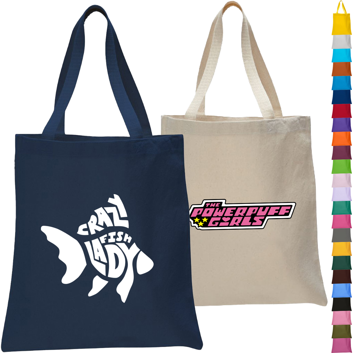 HEAVYWEIGHT COTTON CANVAS TOTE BAG 12 OZ. W/ WEB HANDLES USA Decorated (15" x 16"), custom tote bag with logo imprint 2