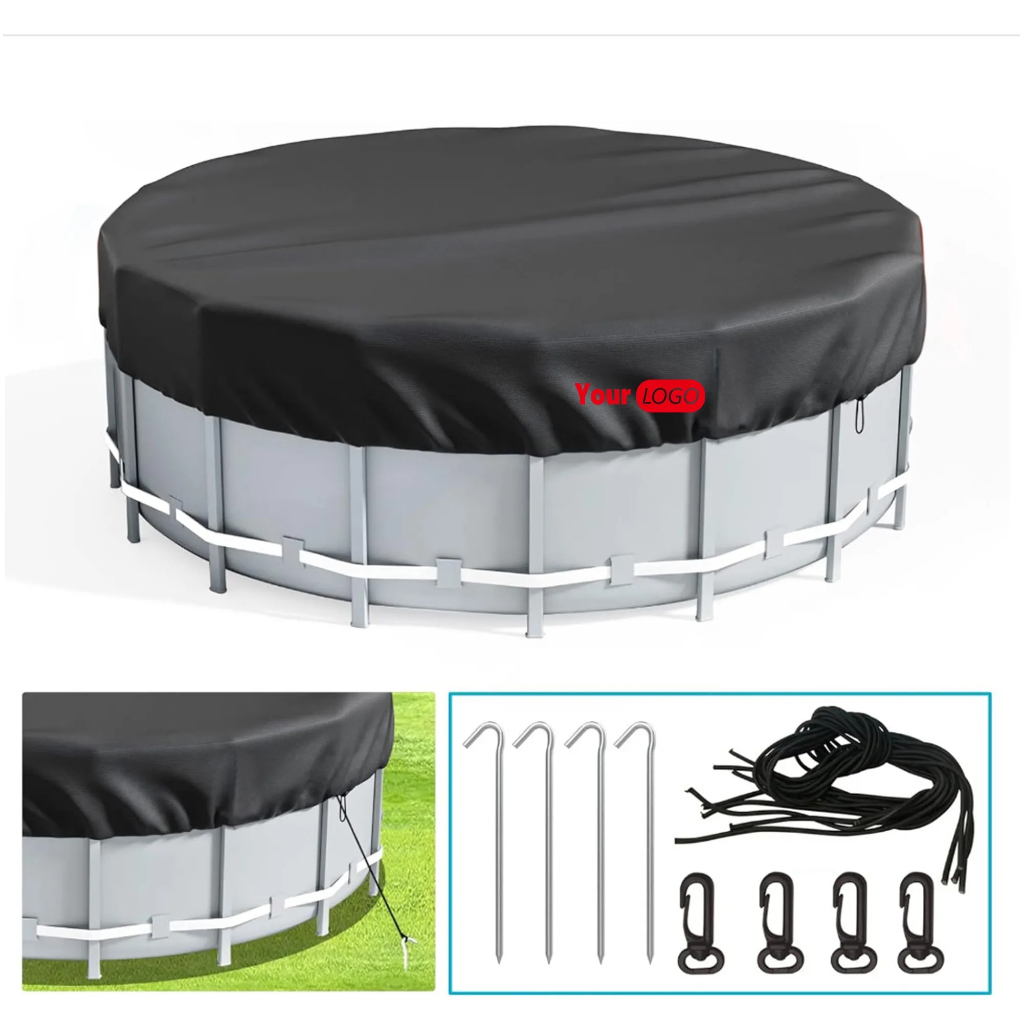 Winter Pool Cover Easy Installation Round 2