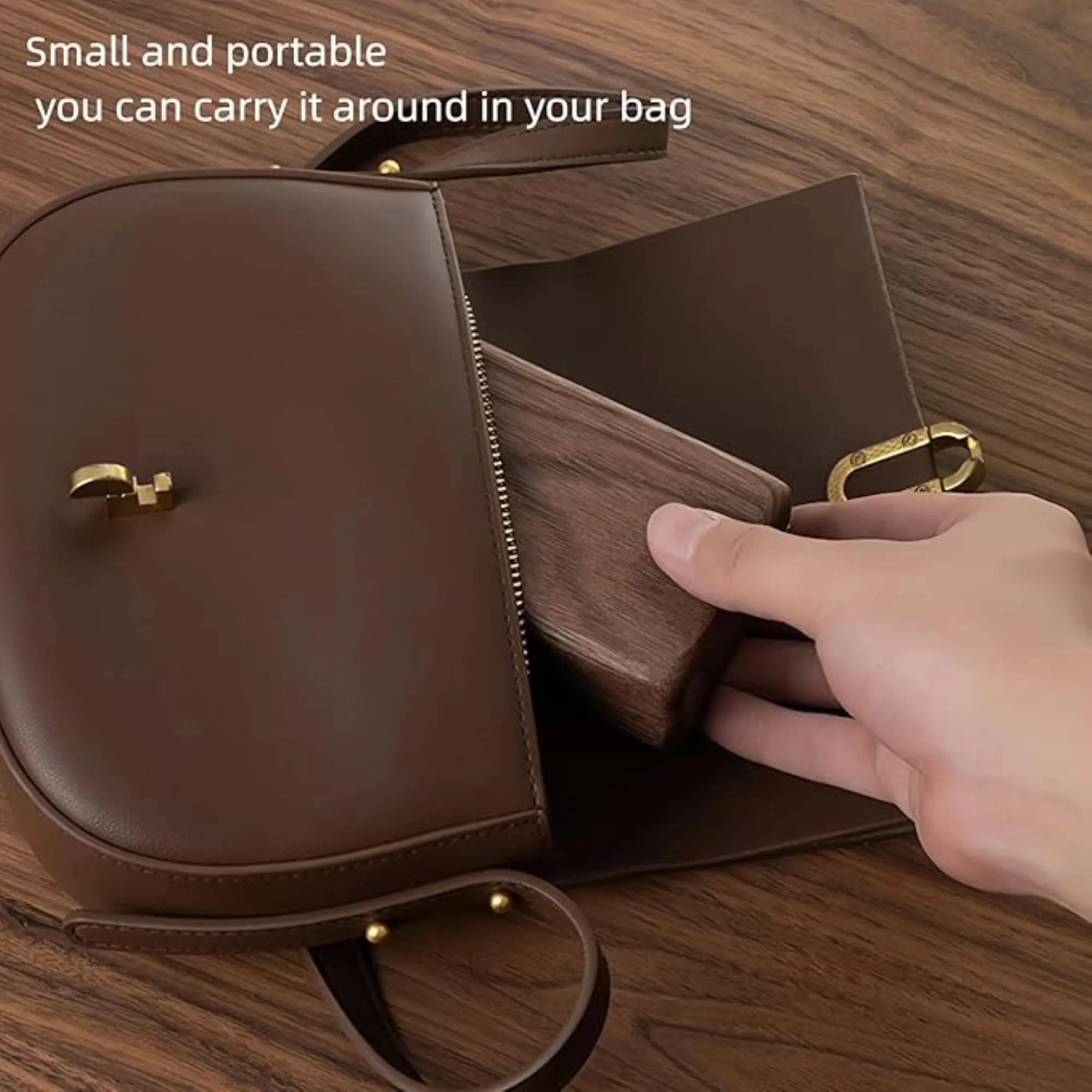 Magnetic Closure Solid Wood Glasses Case 2