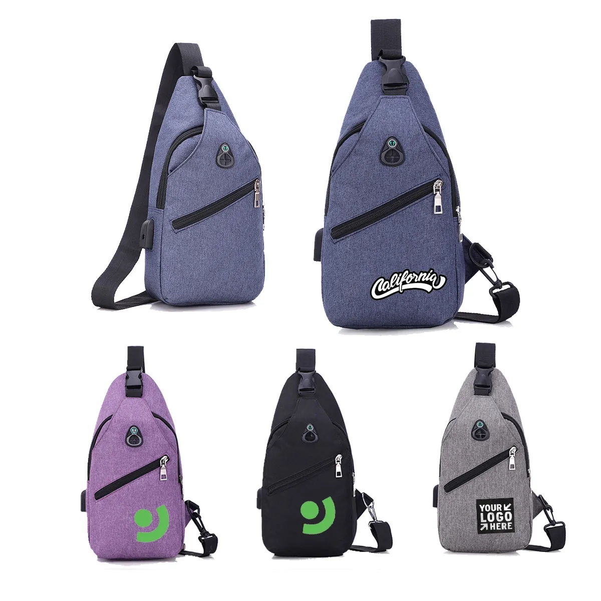 Cross Body Sling Backpack Bag With Usb Charging Port 2