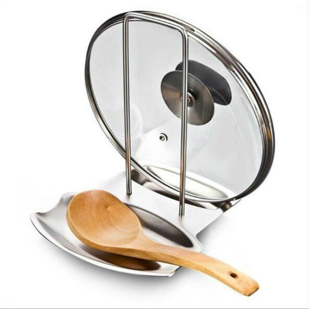 Lid and Spoon Rest Rack Kitchen Utensils 4