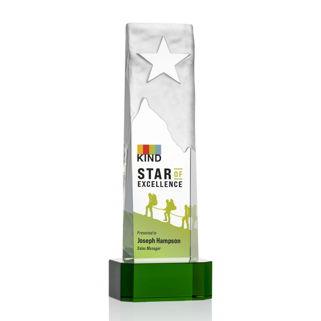 Stapleton Star VividPrint™ Award on Base - Green 5