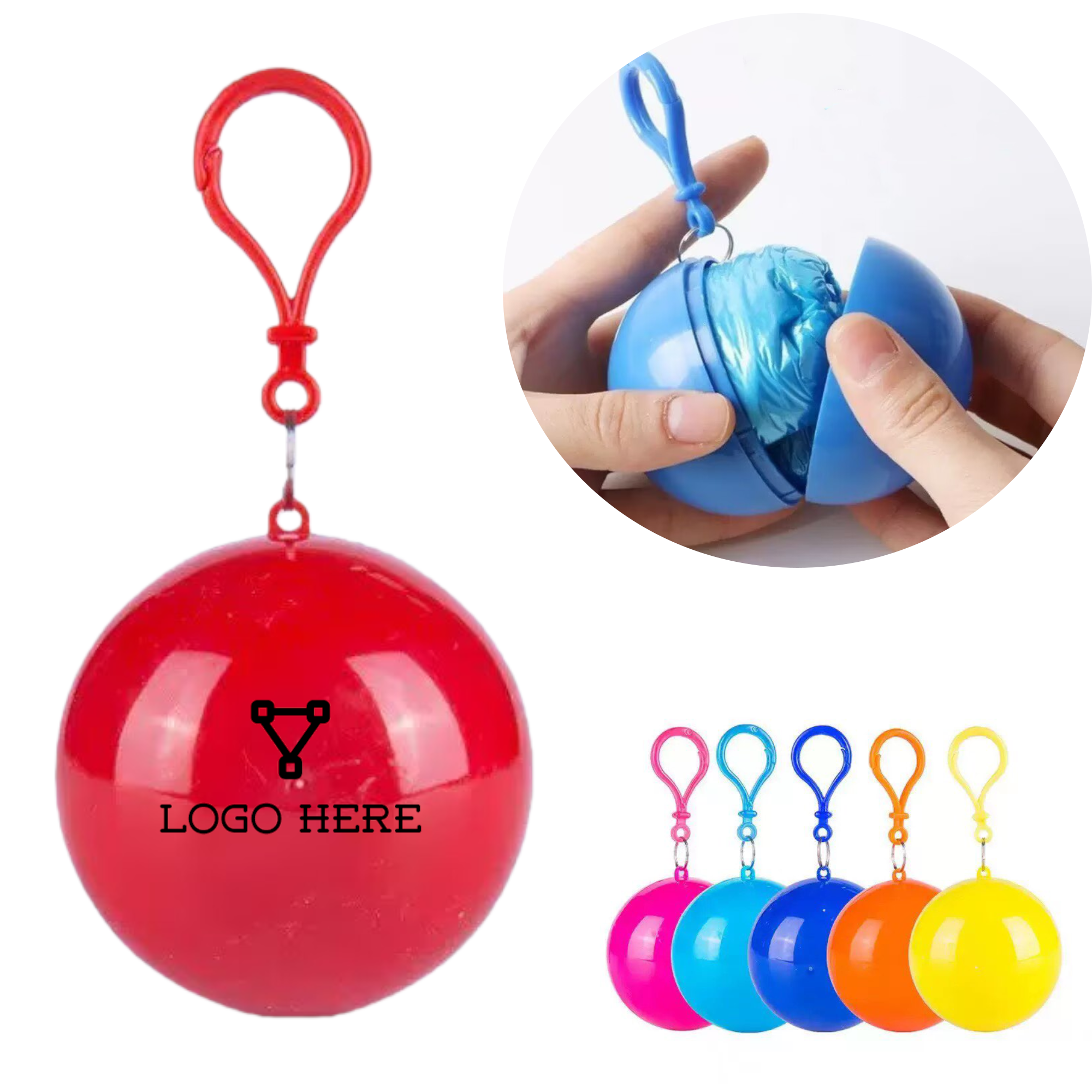 Portable Raincoat w/Disposable Poncho Balls 1