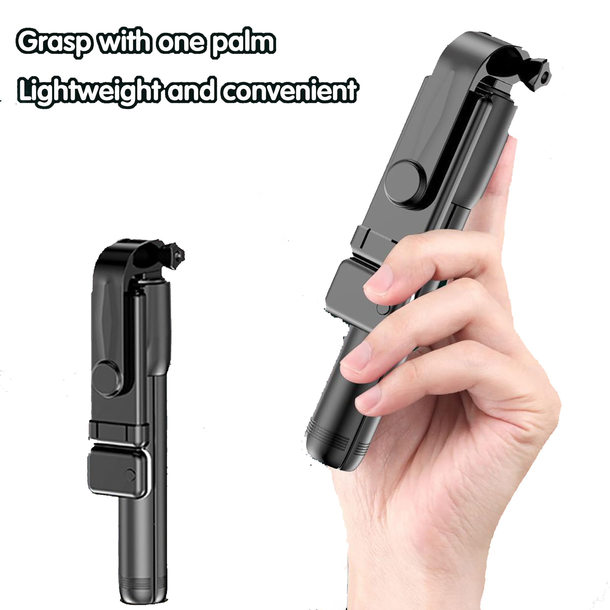 Portable Selfie Stick with Tripod & LED Light 2
