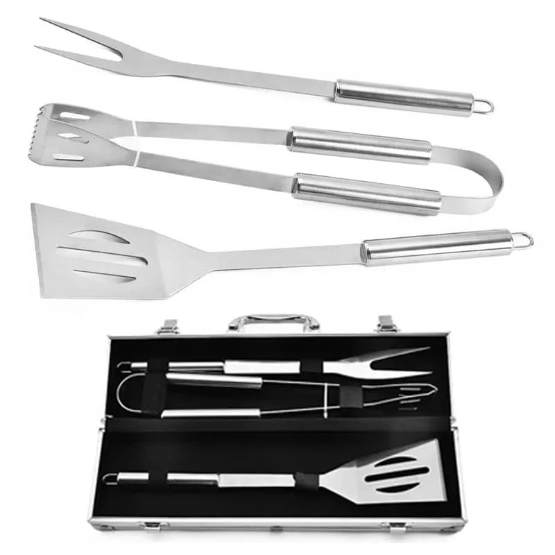 Stainless Steel 3 Piece BBQ Tool Kit 2