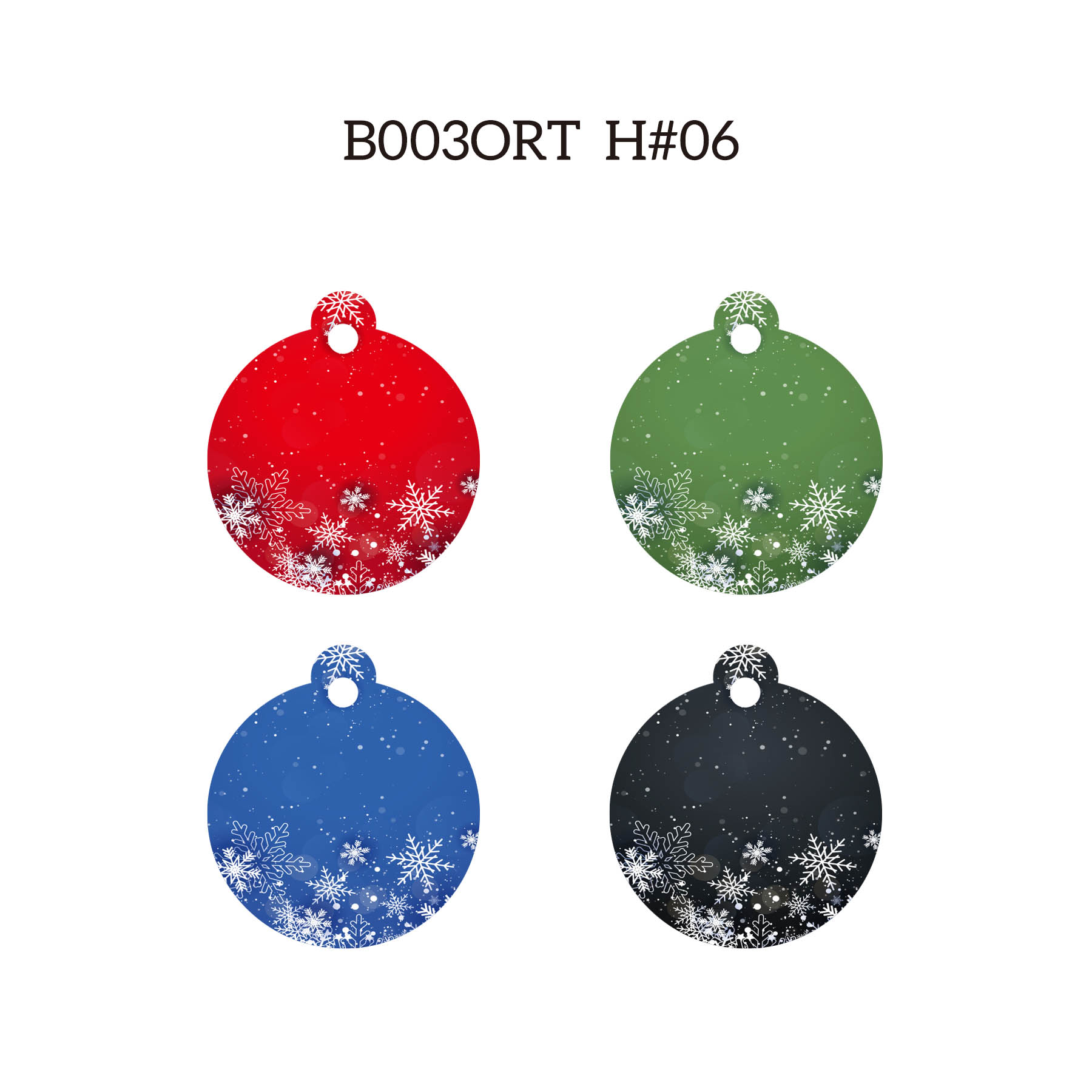 3" Full Color Christmas Ornament - Round 5