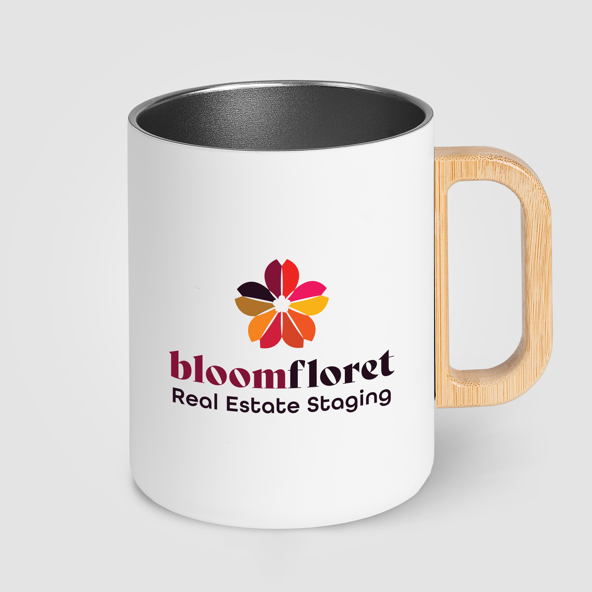 Vancouver - 18 oz. Stainless Steel Double Wall Mug with Bamboo Handle 9