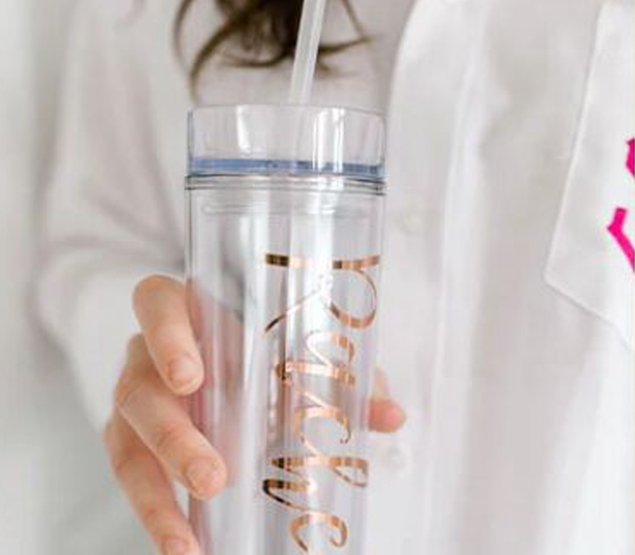 Double Wall Acrylic Tumbler with Lid and Straw, 16 oz. 3