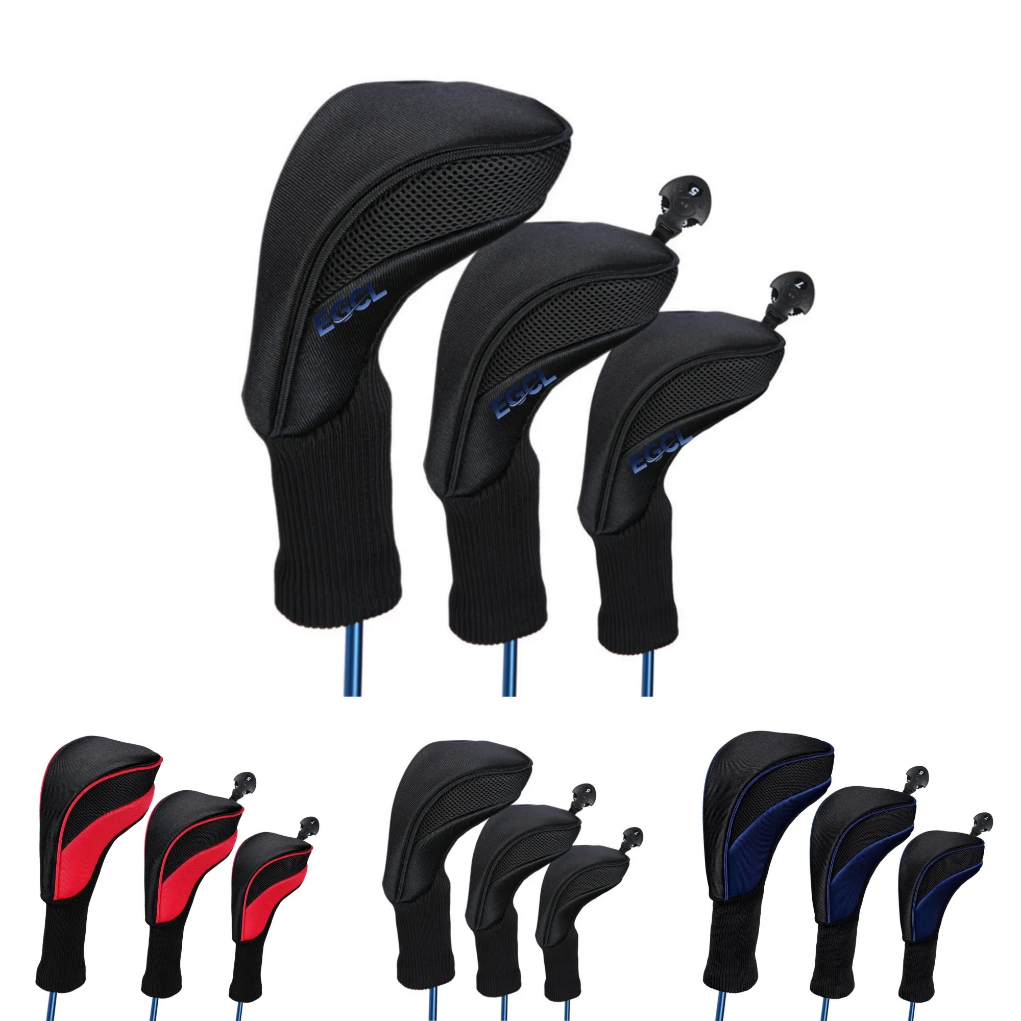 Golf Wood Club Protector 3-Piece Set
