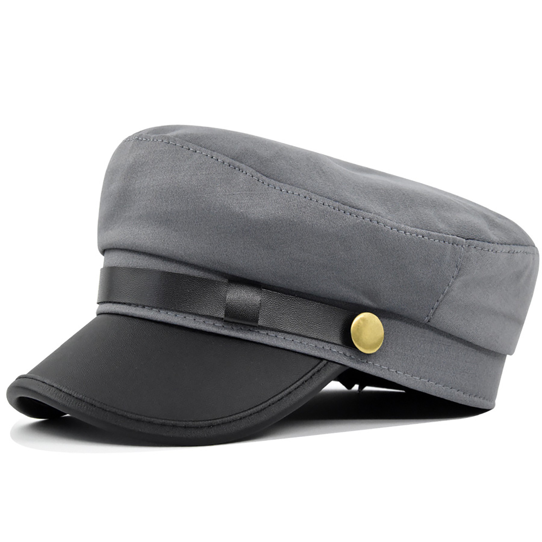 PU Brim Cabbie Beret Hat 7