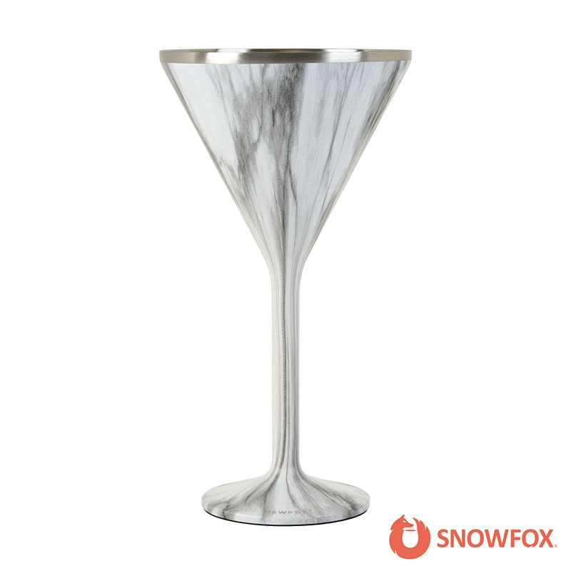 Snowfox® 8 oz. Double Wall Steel Stemmed Martini Glass 13