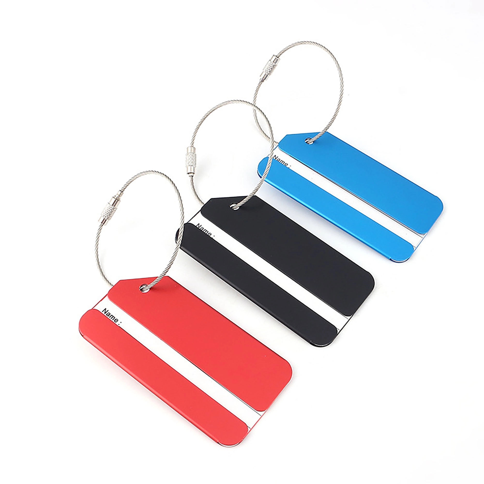 Aluminum Luggage Tag with Name ID Card 3