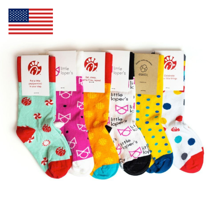 Custom Knit Cotton Crew Youth/Kid Socks 2