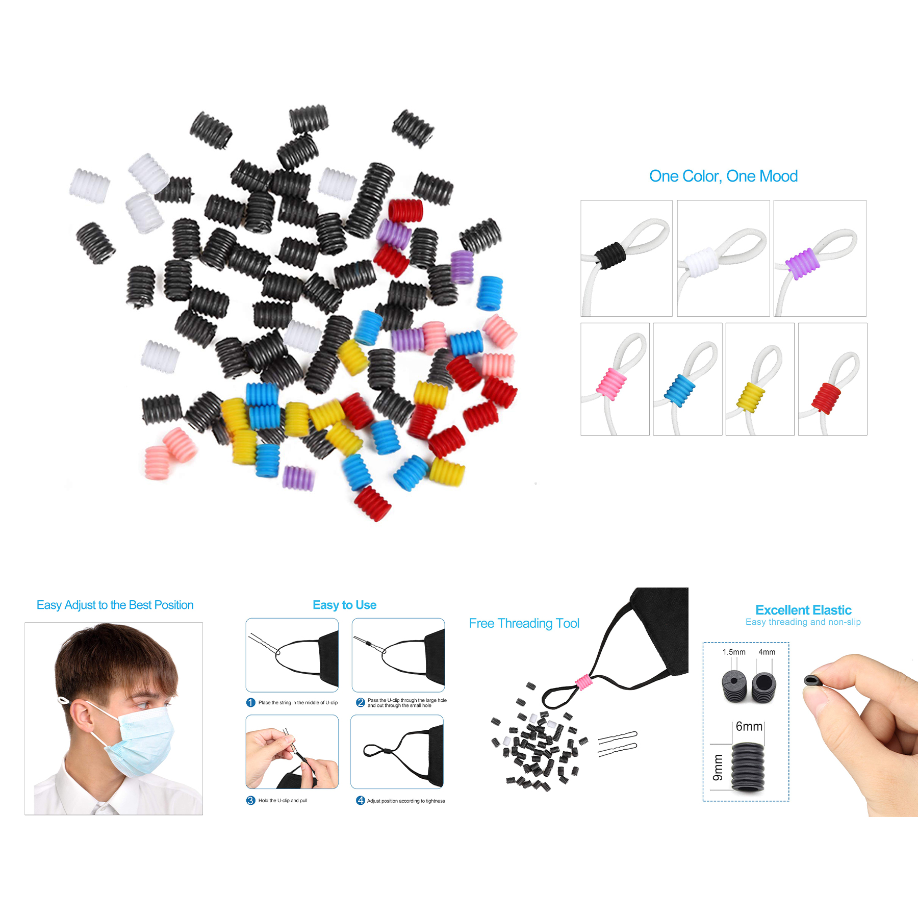 Cord Locks Silicone Toggles for Drawstrings 2