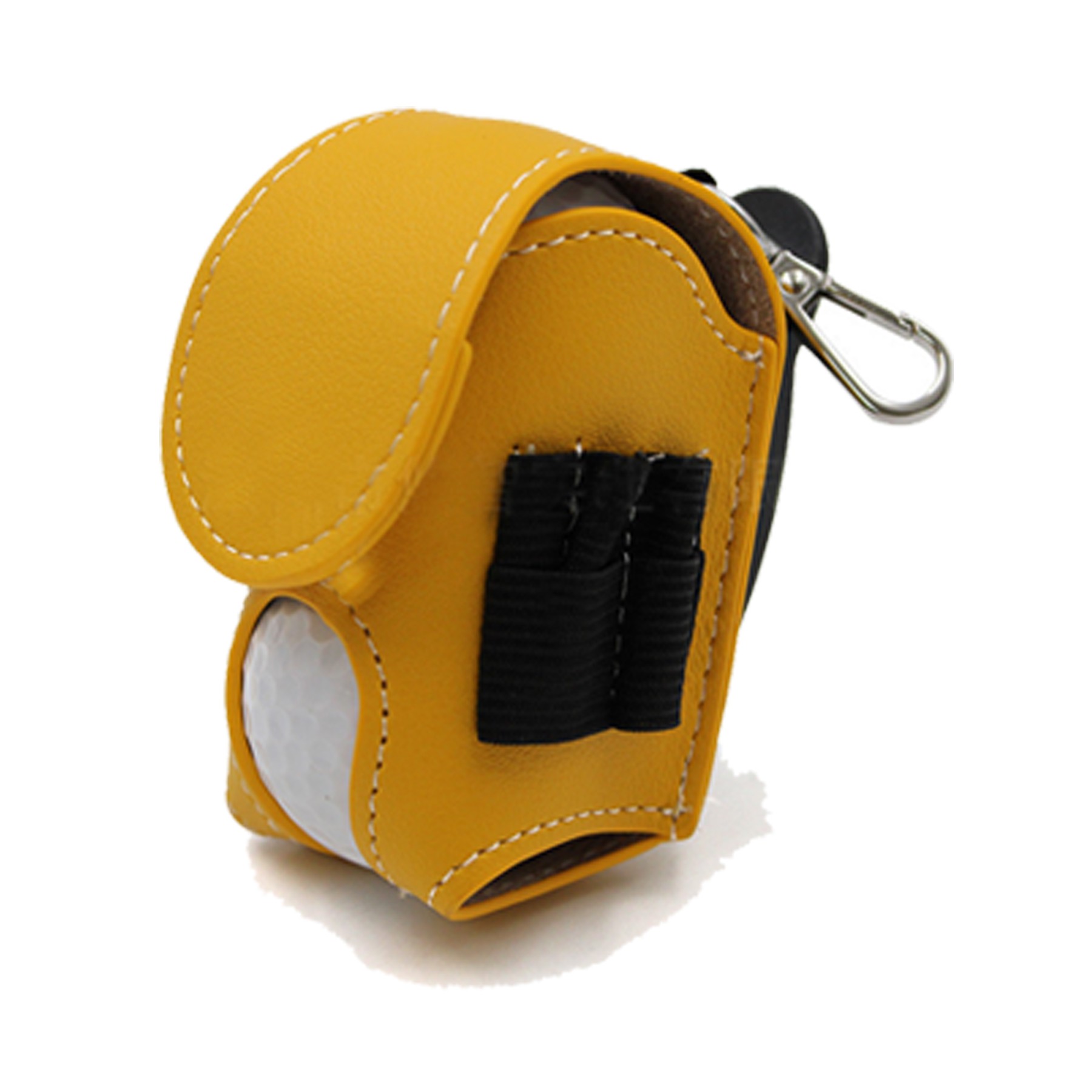 PU Leather Golf Ball Pouch Tee Holder Waist Bag 6