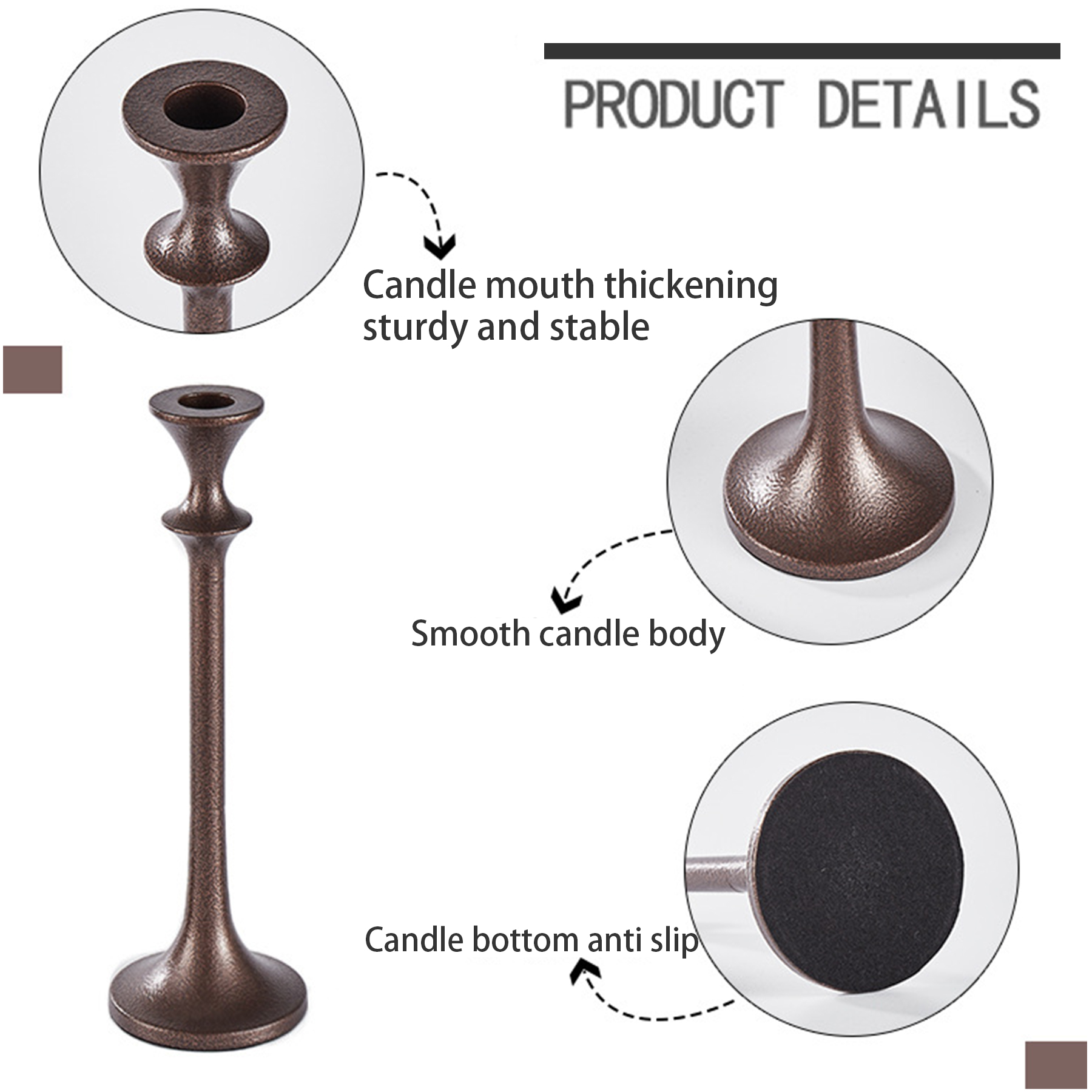 Iron Candlesticks Holders Decorative Home Decor Wedding 2