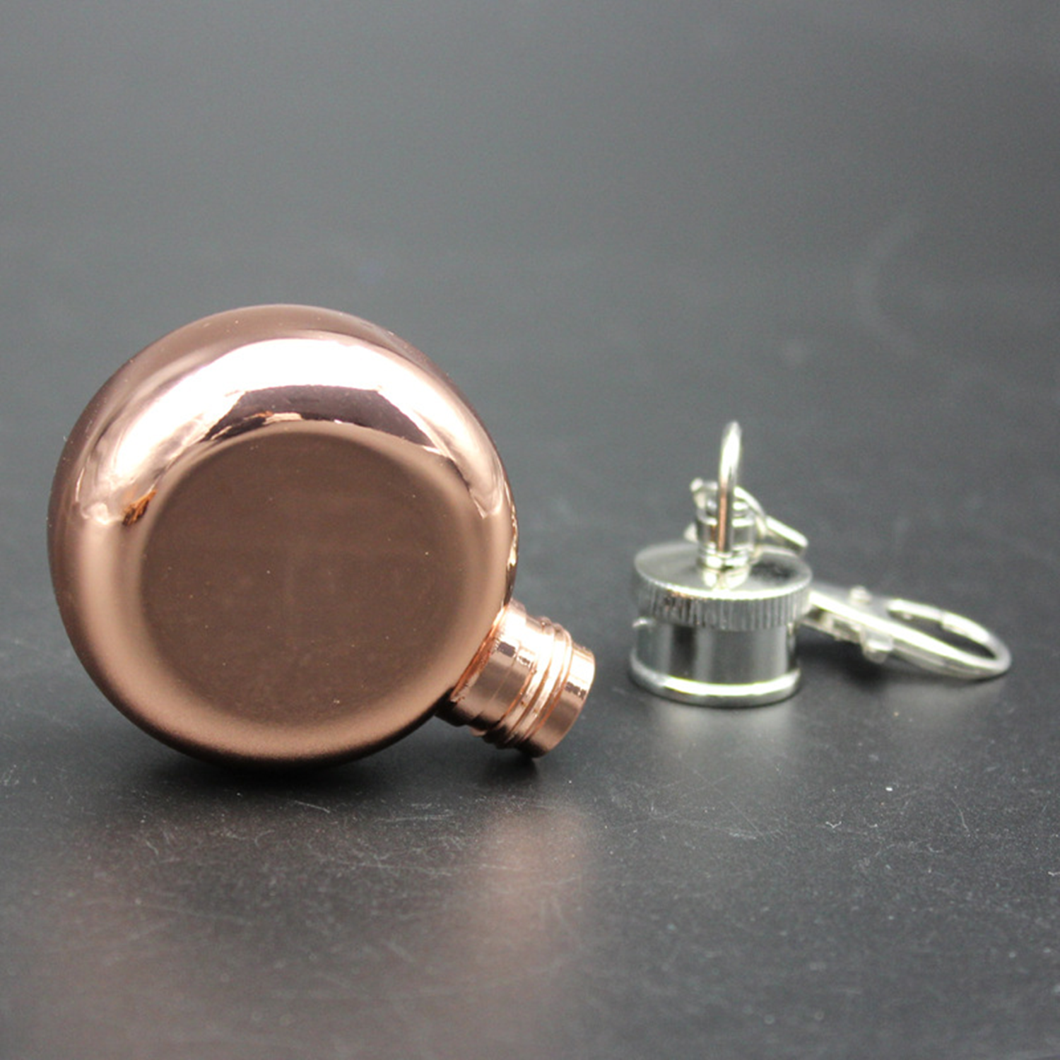28ml Hip Flask with Keychains 4