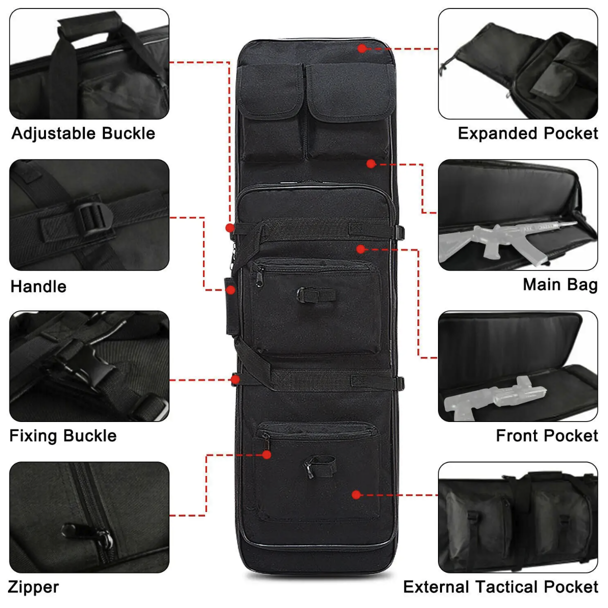1 Meter Rifle Case Classic Tactical Soft Pistol Gun Bag 1