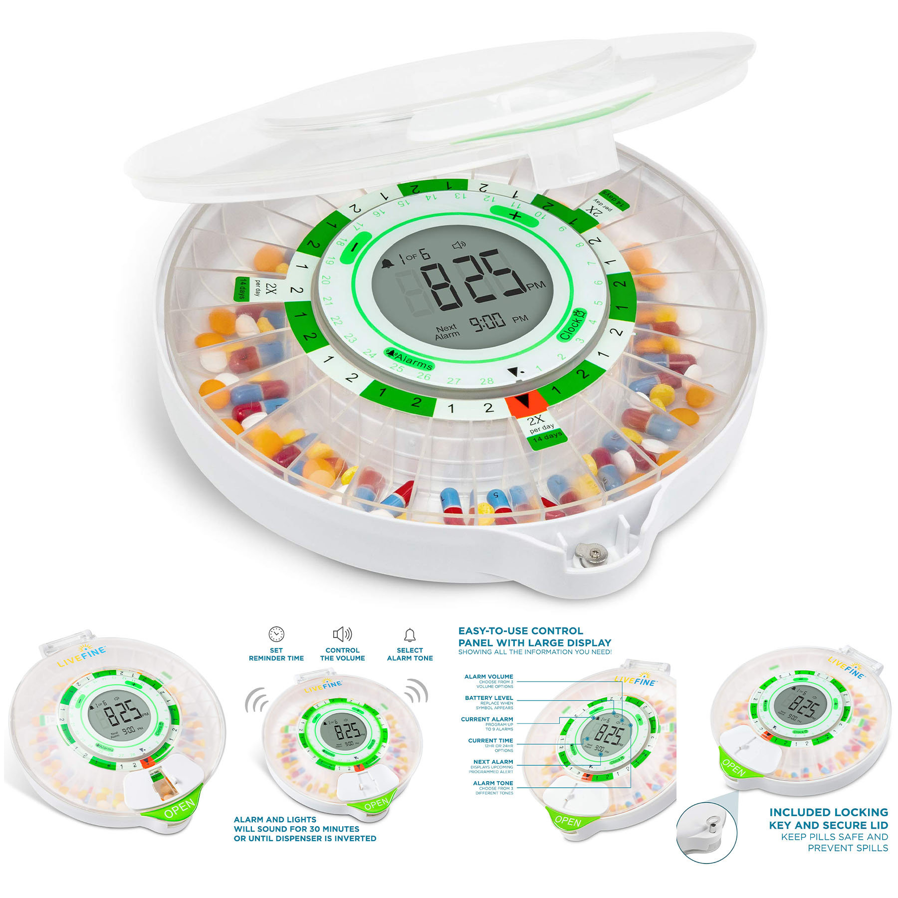 28-Day Automatic Pill Dispenser with Upgraded LCD Display 2