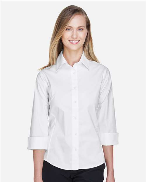 Women's Perfect Fit™ Three-Quarter Sleeve Stretch Poplin Dress Shirt - DP625W 18