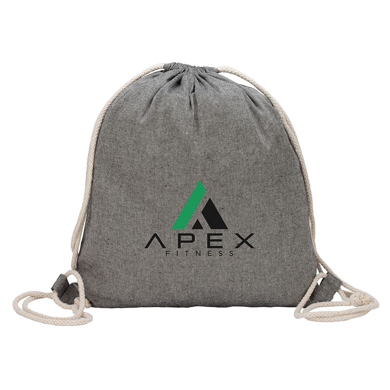 Huron Recycled Cotton Drawstring Tote 20