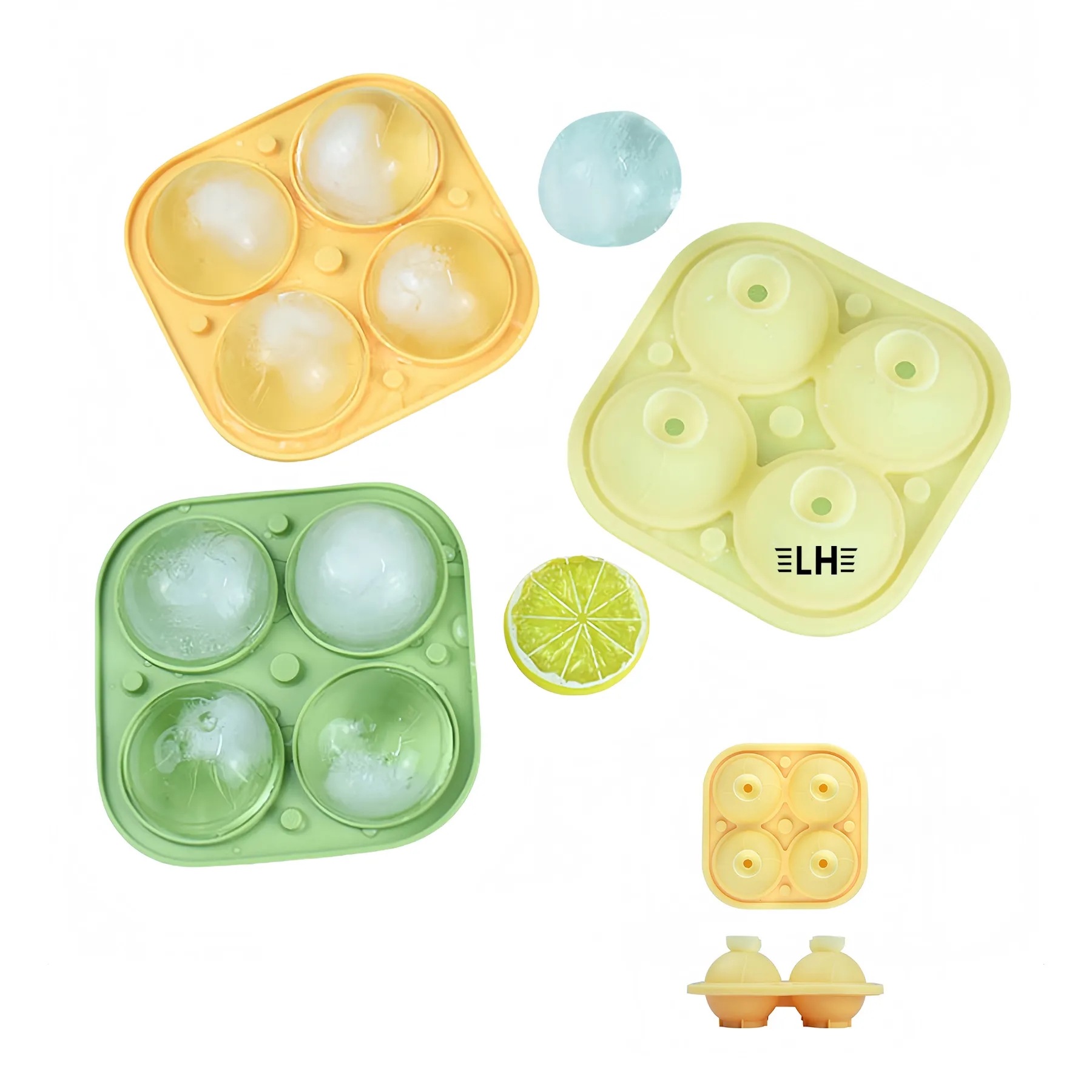 4 Cavity Silicone Ice Cube Tray 3