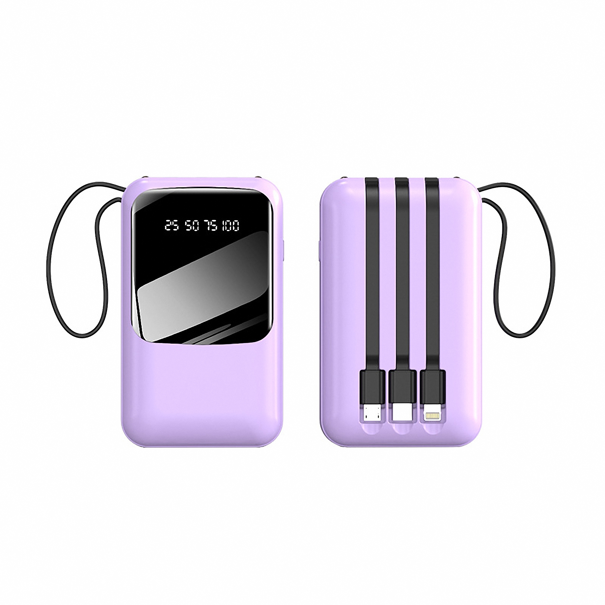 Portable Power Bank with Integrated Cable 3