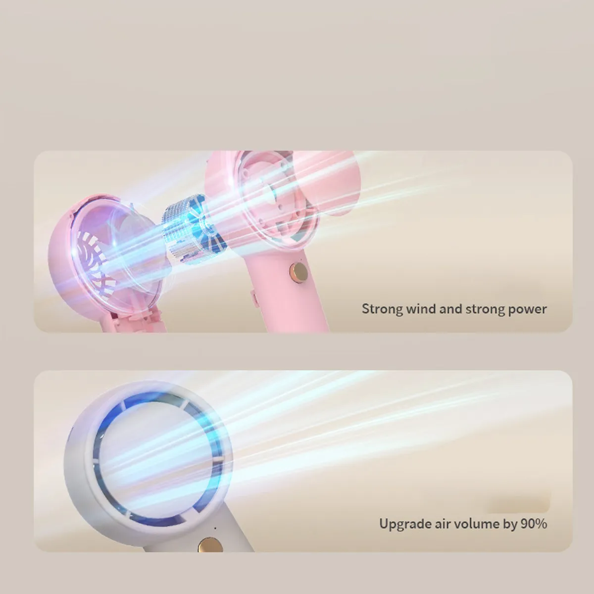 300mAh Mini Handheld Cooling Portable Travel USB Fan 5