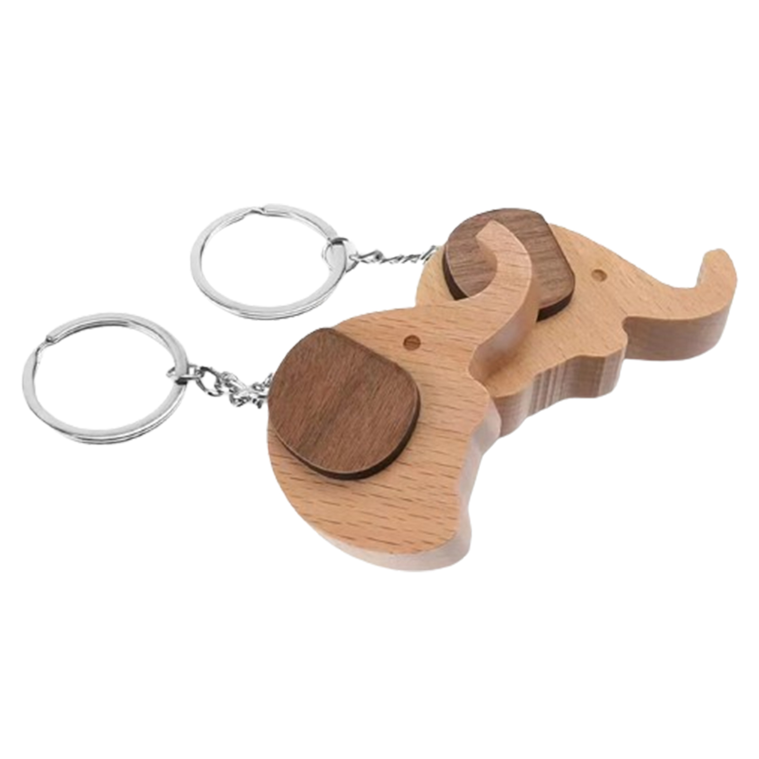 Wooden Elephant Shaped Keychain 4