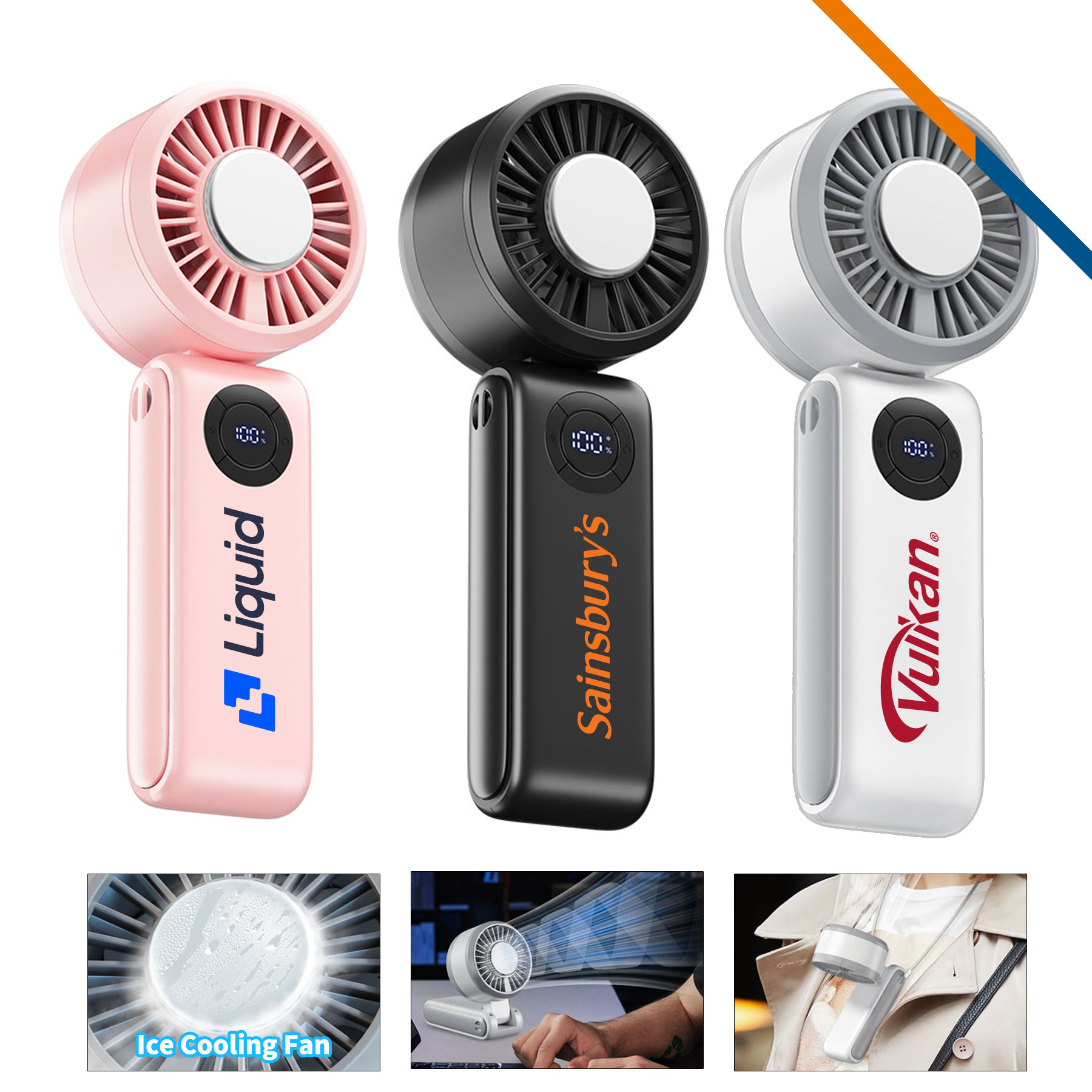 Burnett Foldable Ice Cooling Handheld Fan 4