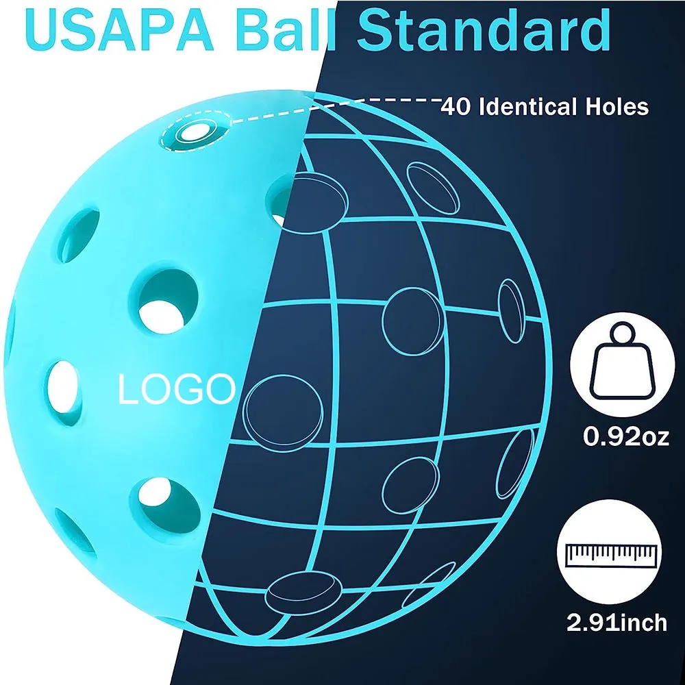 Seamless Inside 40 Holes  Pickleball Balls For Outdoor 4