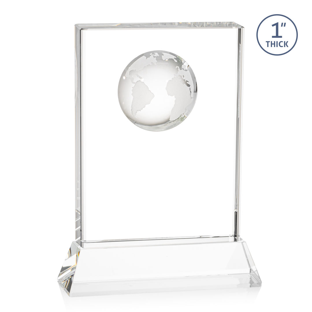 Ambassador Globe Award on Base - Clear 11