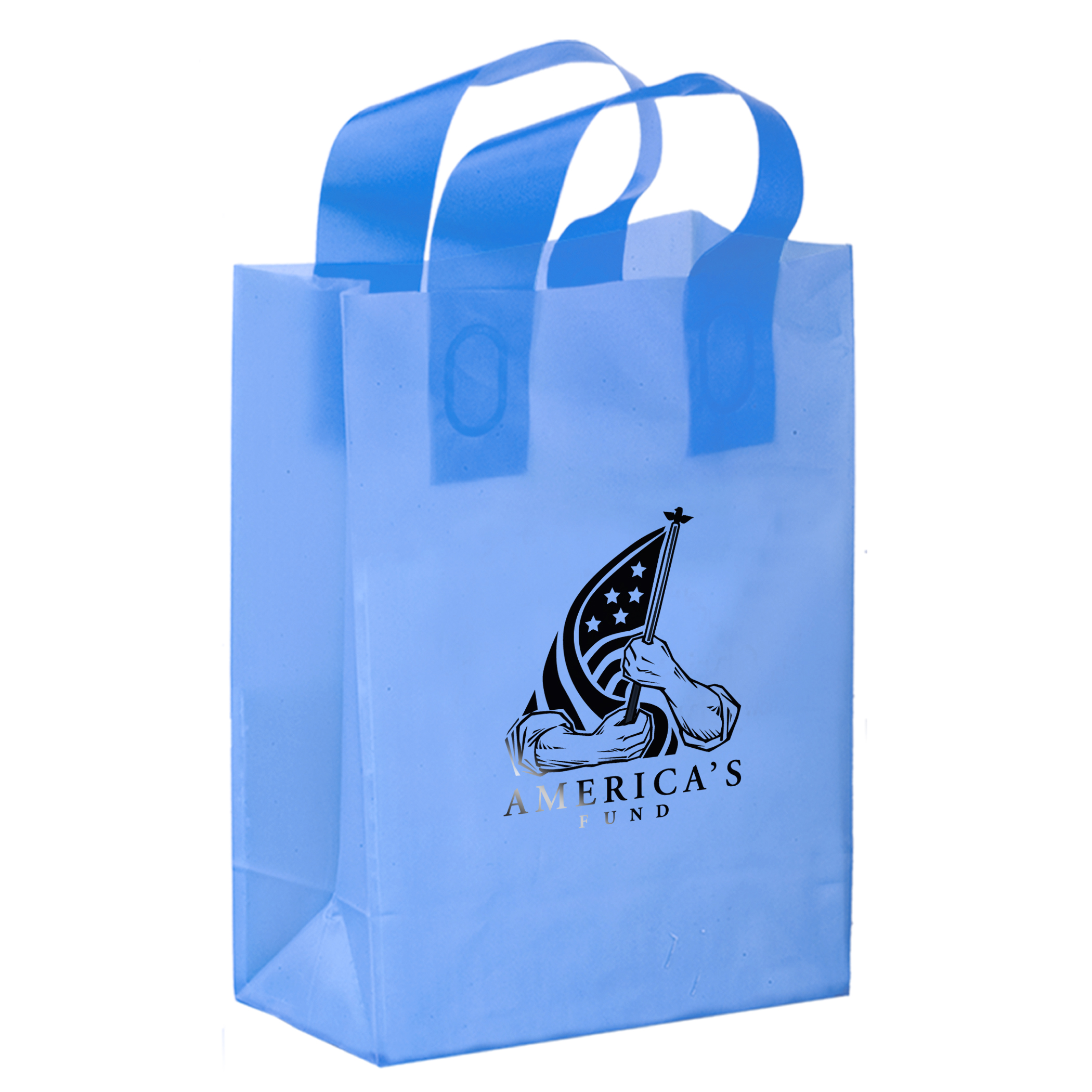 Color HDPE Frosted Soft Loop Shopper 15