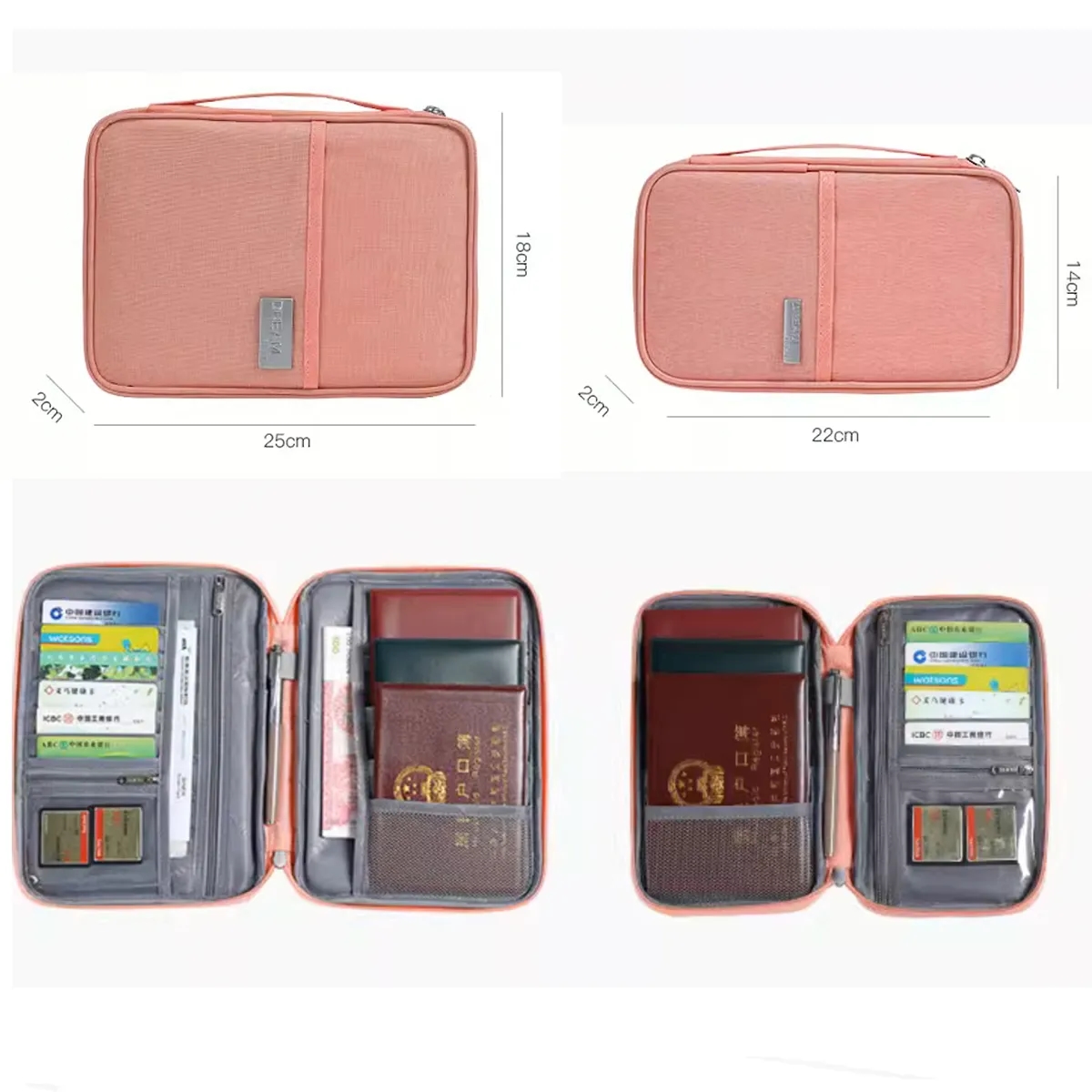 Portable Travel Document Organizer Passport Storage Wallet 4
