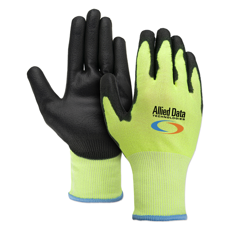 HI-VIZ Cut Resistant A4 Palm Dipped Gloves