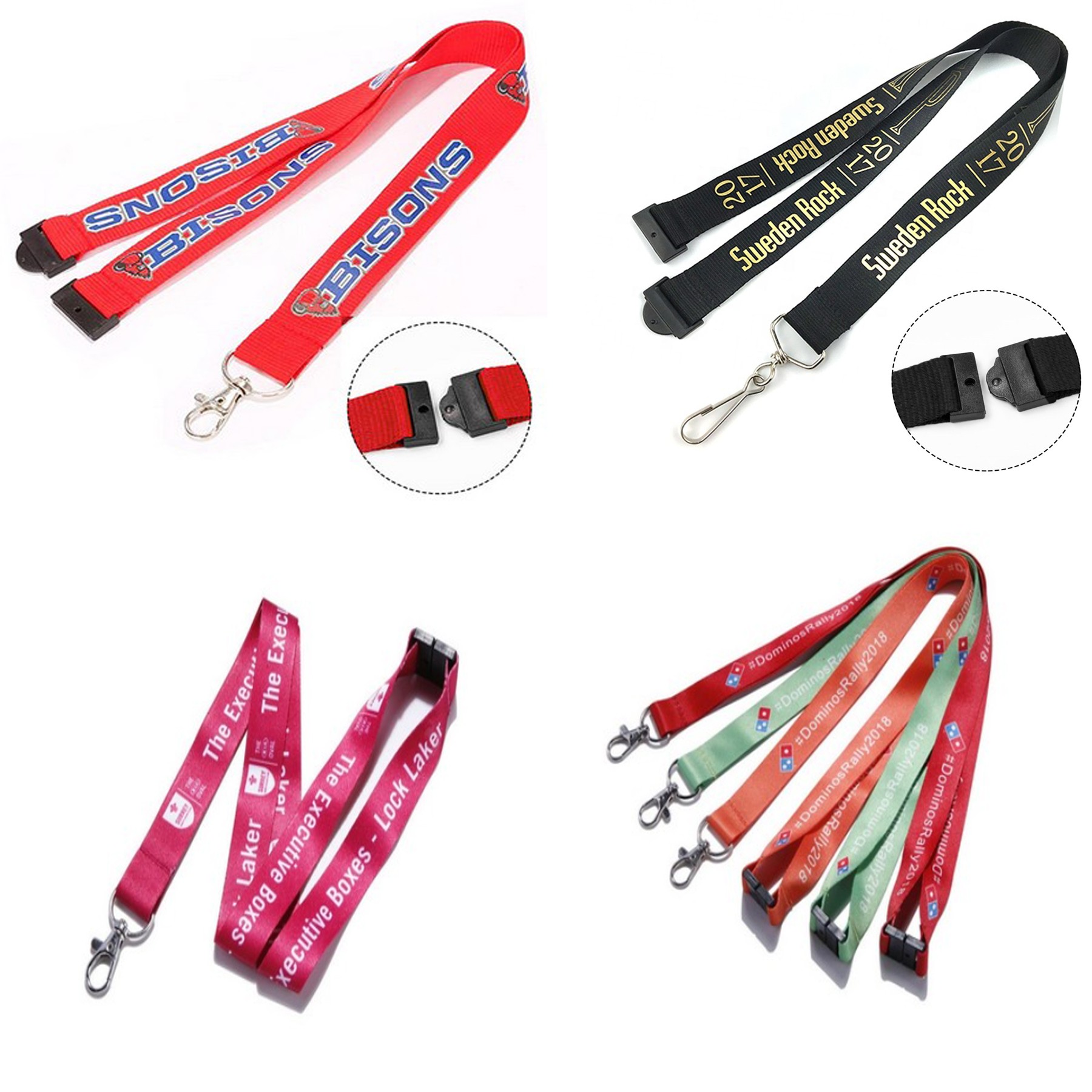 3/4" Full Color Sublimation Lanyard w/Safety Breakaway 2