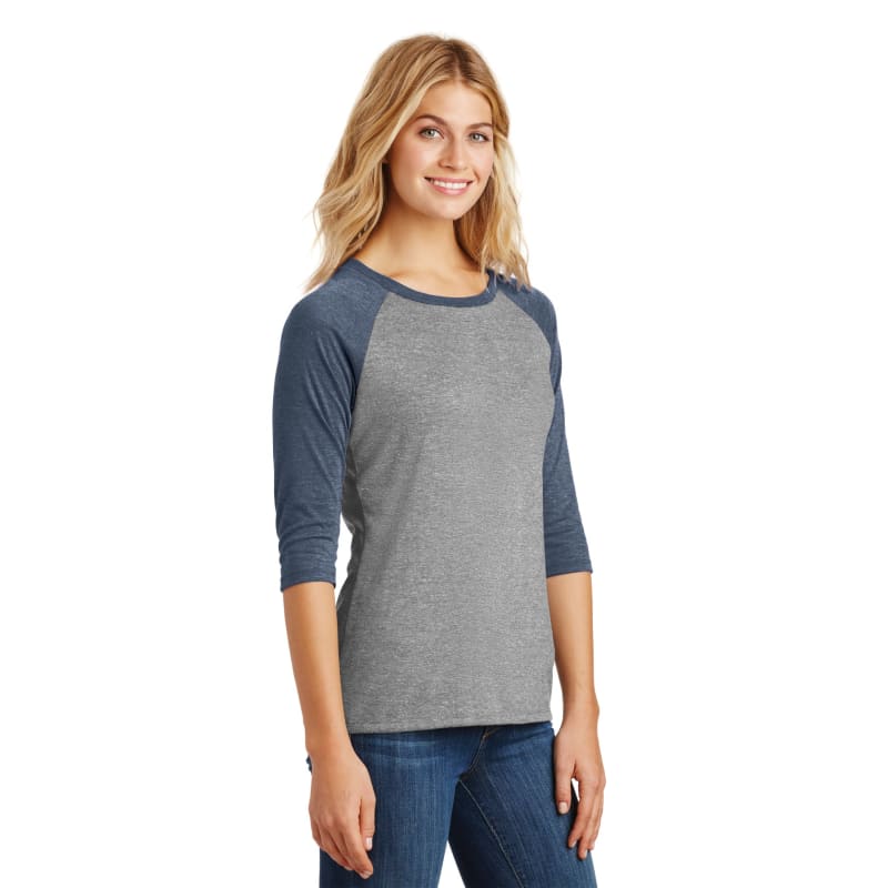 District Women's Perfect Tri 3/4-Sleeve Raglan. 40